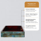 Vanity Tray Verdigris Collection Bone Inlay Handmade Bathroom Organizer, 10" x 6"