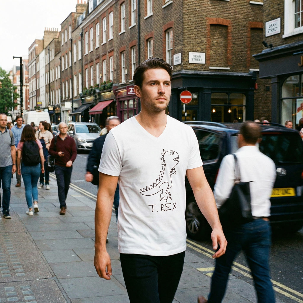 T. Rex - V-neck Tee
