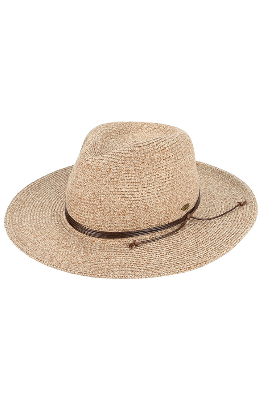 C.C Women's String Trim Band Panama Sun Hat