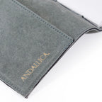 Teal Grey Suede Journal w/ Organic Cotton Paper: Large