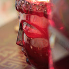 24K Gold Ruby Red Glass Buddha Royale Candle