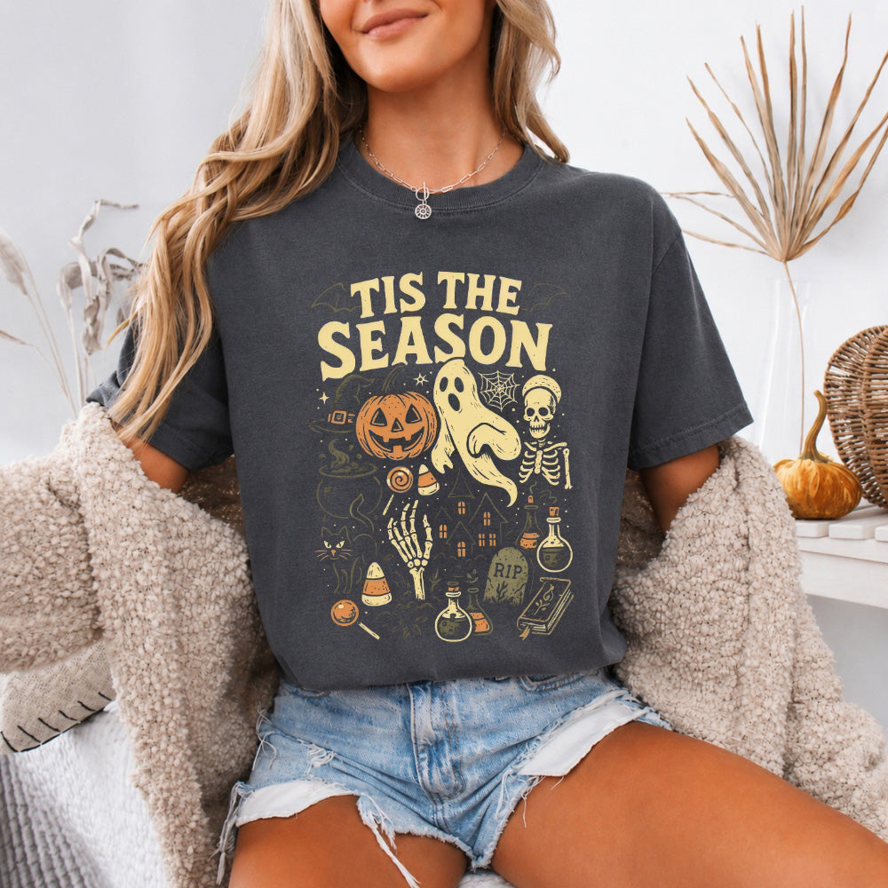 Tis The Season Halloween Comfort Color Shirt - Spooky Tee