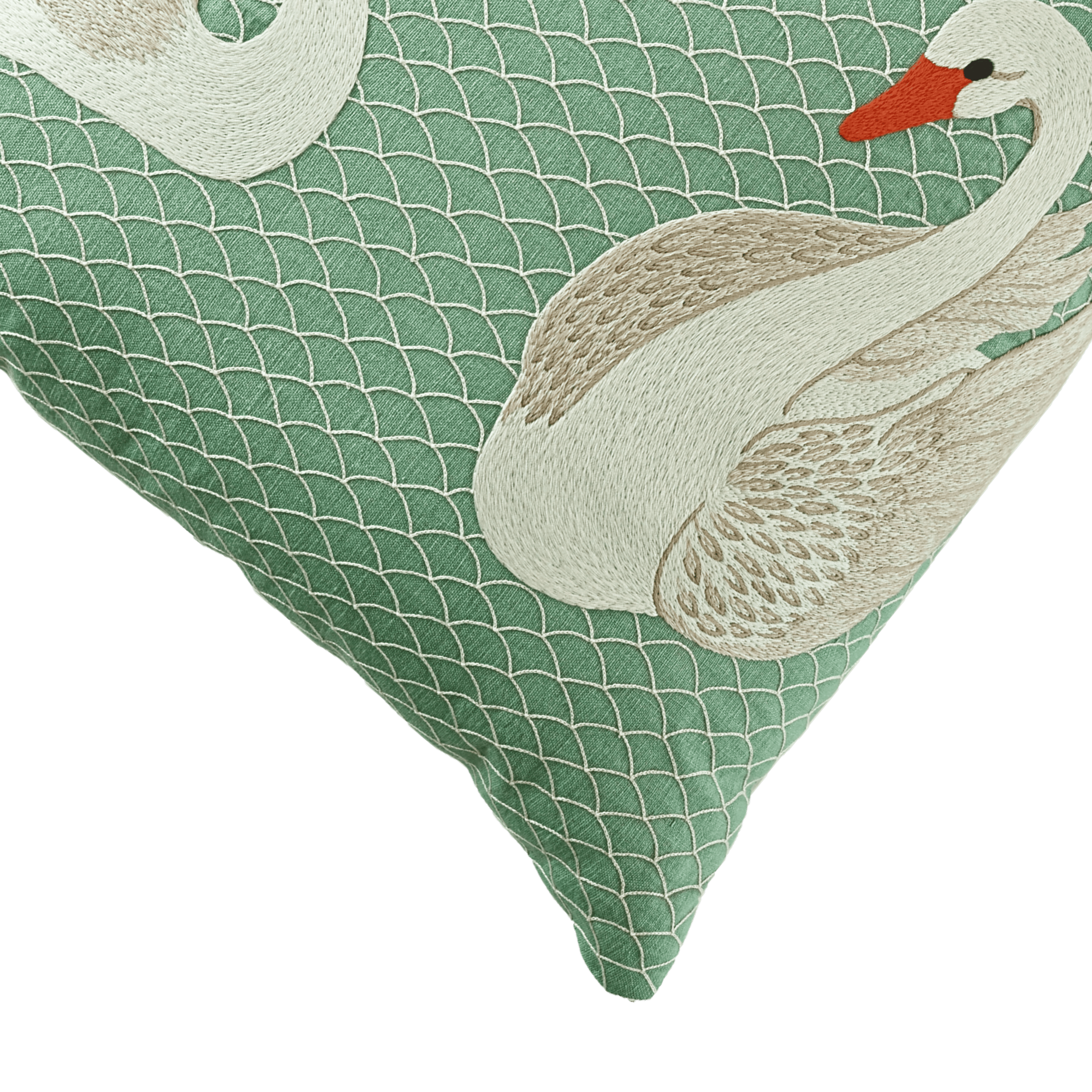 Hand Embroidered Birds Pillow Cover 20" x 20"