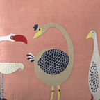 Hand Embroidered Birds Pillow Cover 20" x 20"