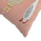Hand Embroidered Birds Pillow Cover 20" x 20"