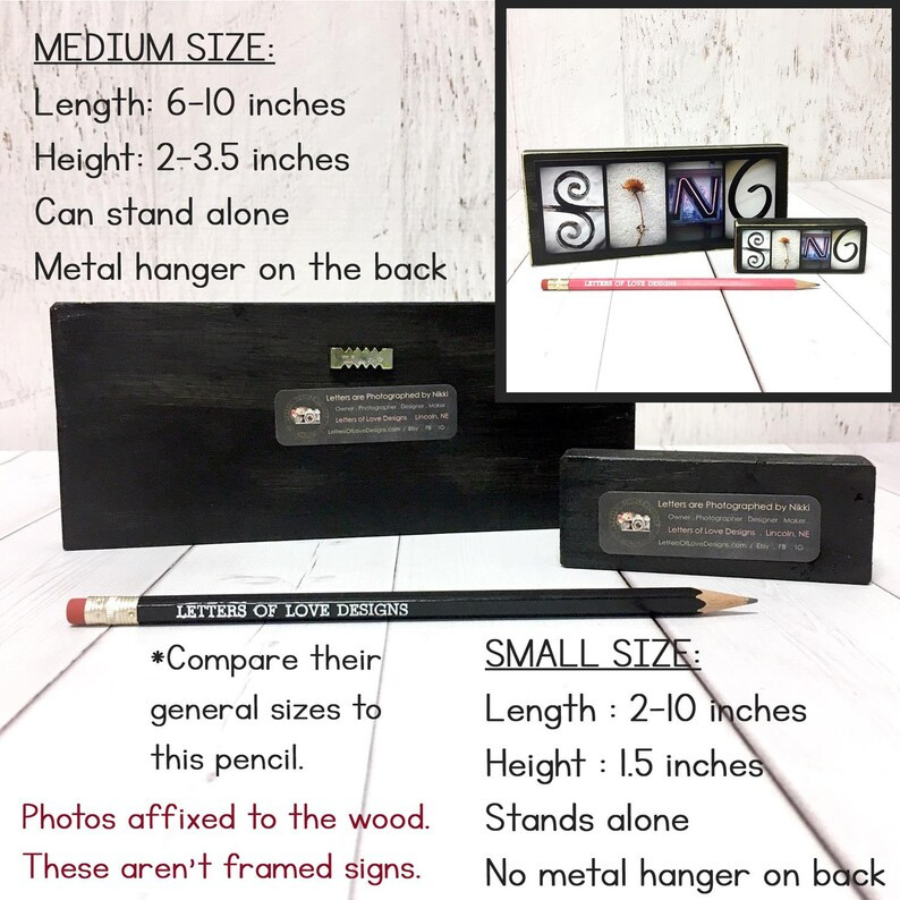 Warrior Word Block | Multiple Sizes | Letters of Love Designs