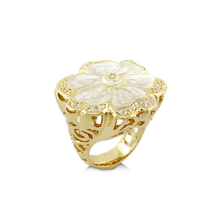 Daisy Swirl Cocktail Ring