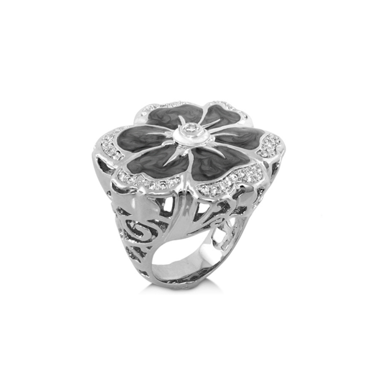 Daisy Swirl Cocktail Ring