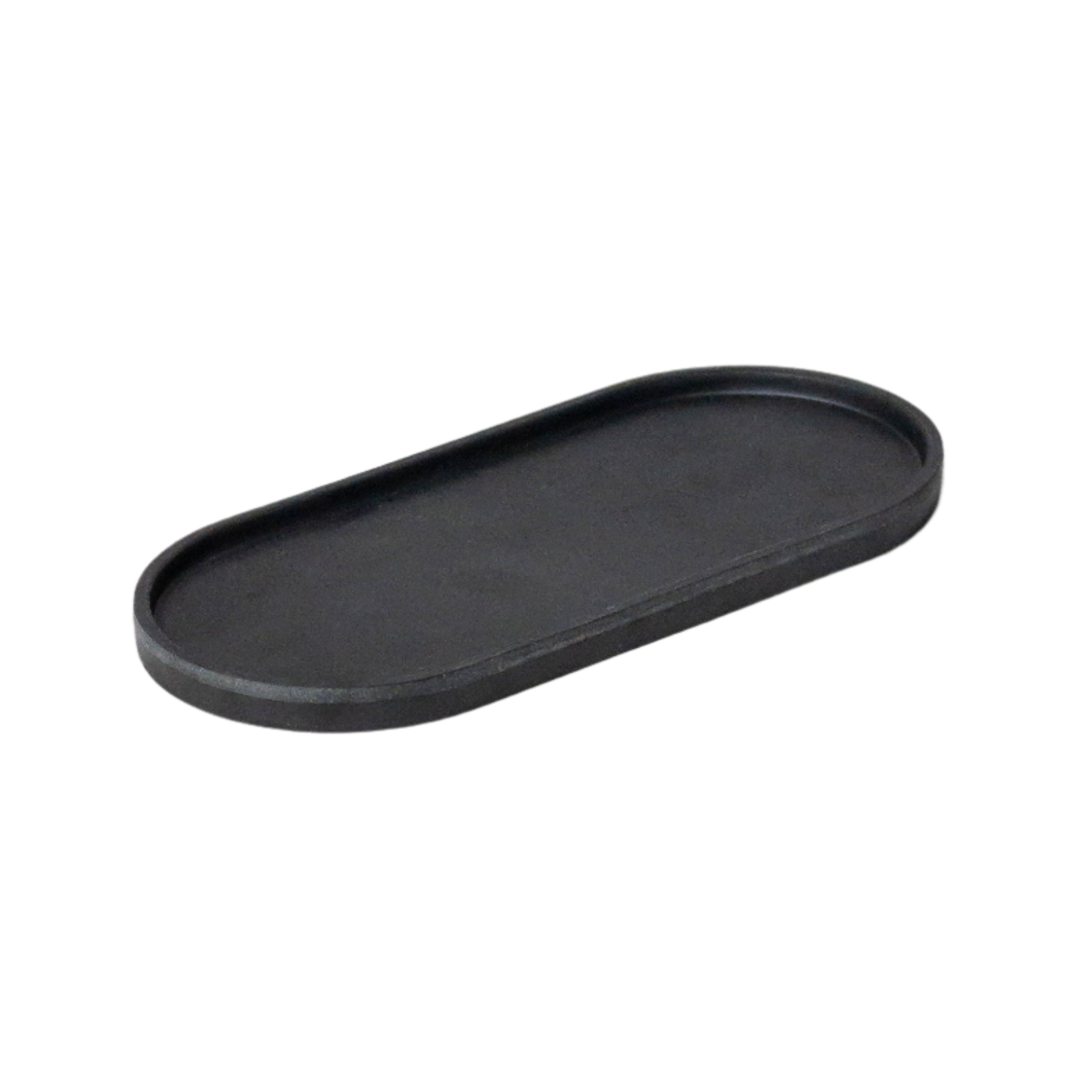Upcycled Oval Tray: Bamboo Fibre Black