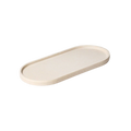 Upcycled Oval Tray: Bamboo Fibre White