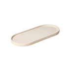Upcycled Oval Tray: Bamboo Fibre White