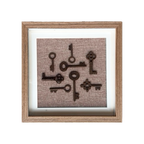 Vintage Keys Art - Petite Walnut