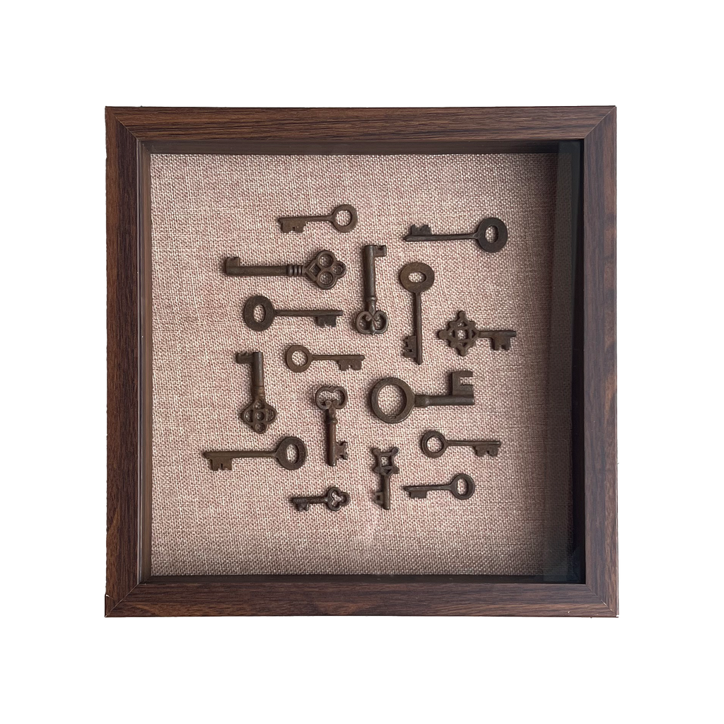 Vintage Keys Art - Walnut