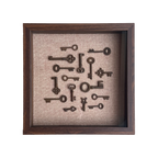 Vintage Keys Art - Walnut