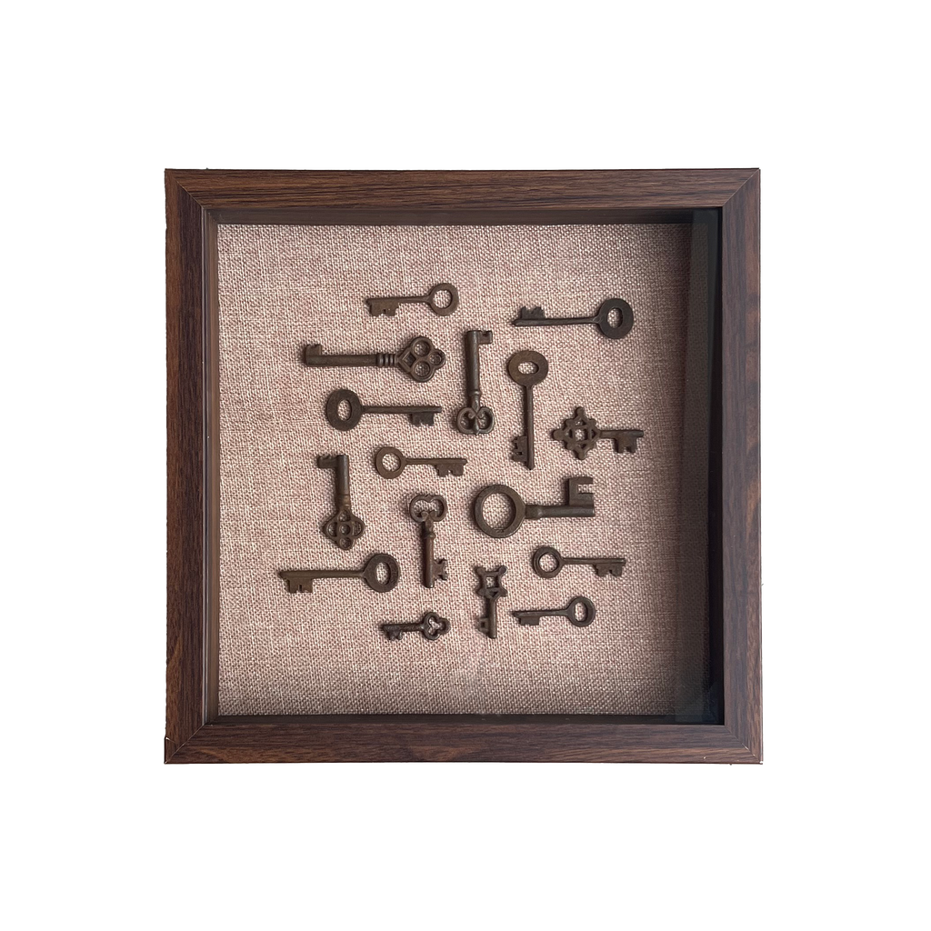 Vintage Keys Art - Walnut