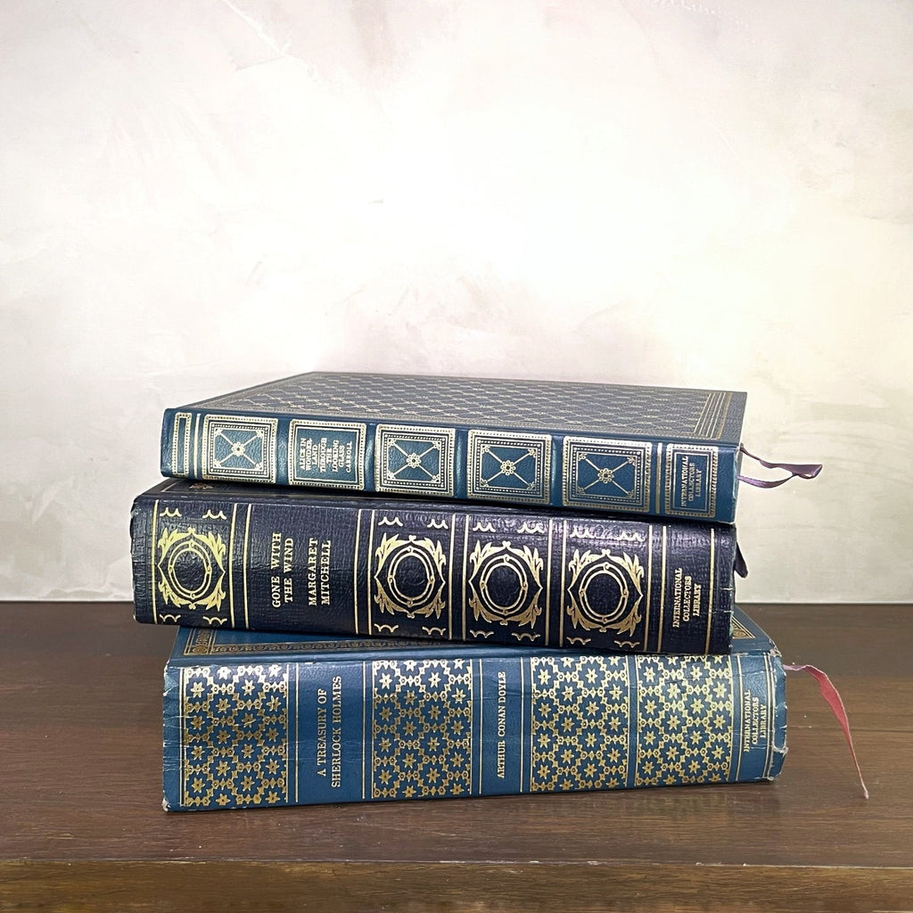 Vintage Blue Gilded Books - Classics