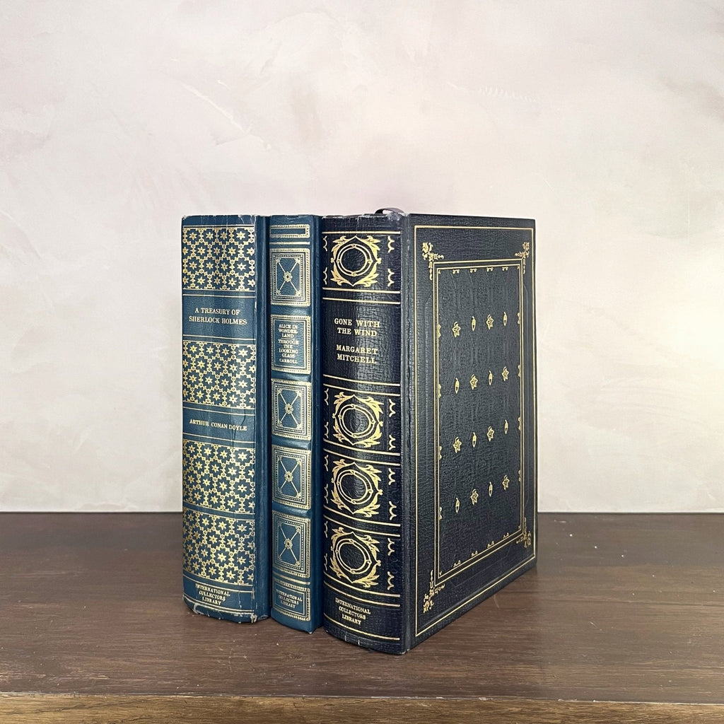 Vintage Blue Gilded Books - Classics