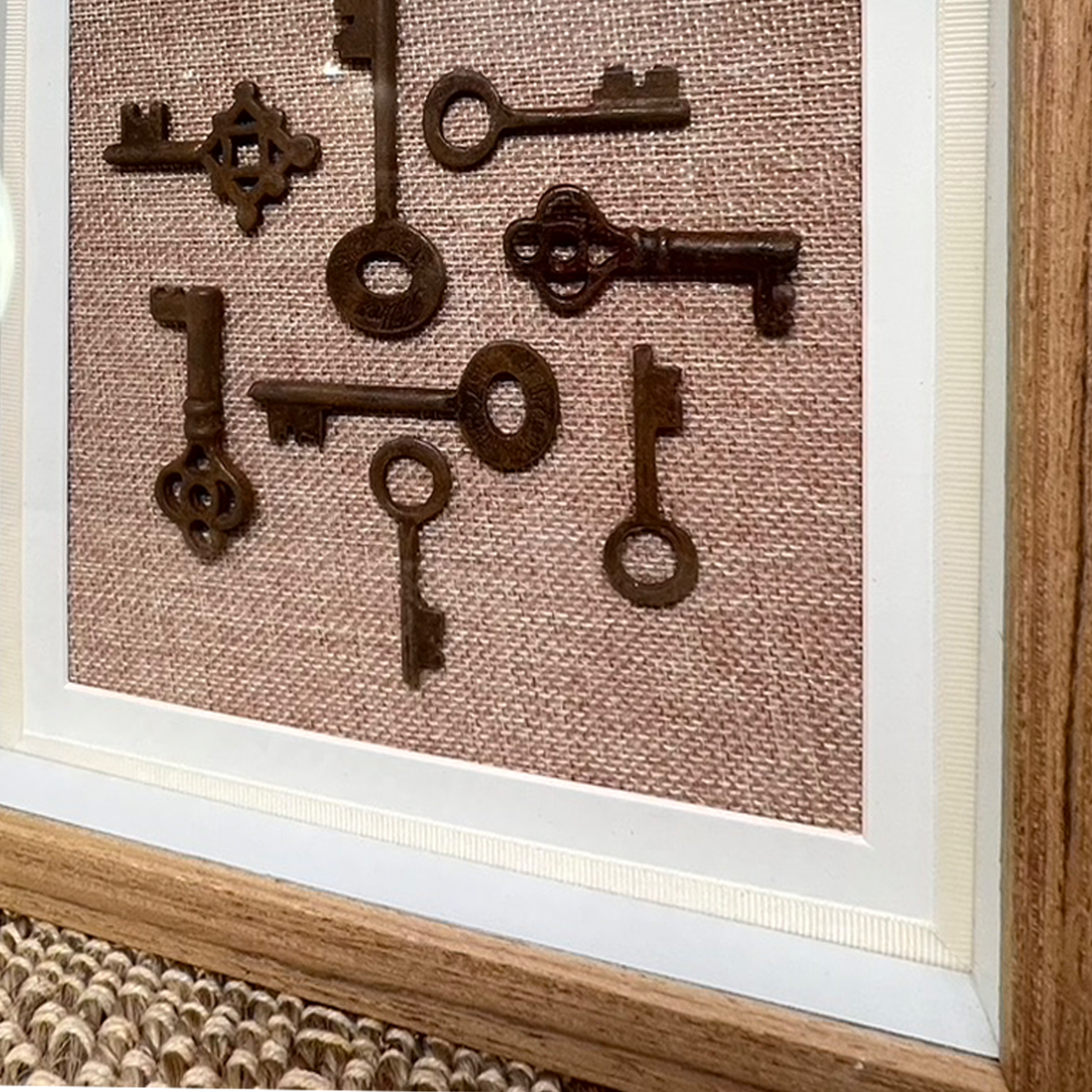 Vintage Keys Art - Petite Walnut