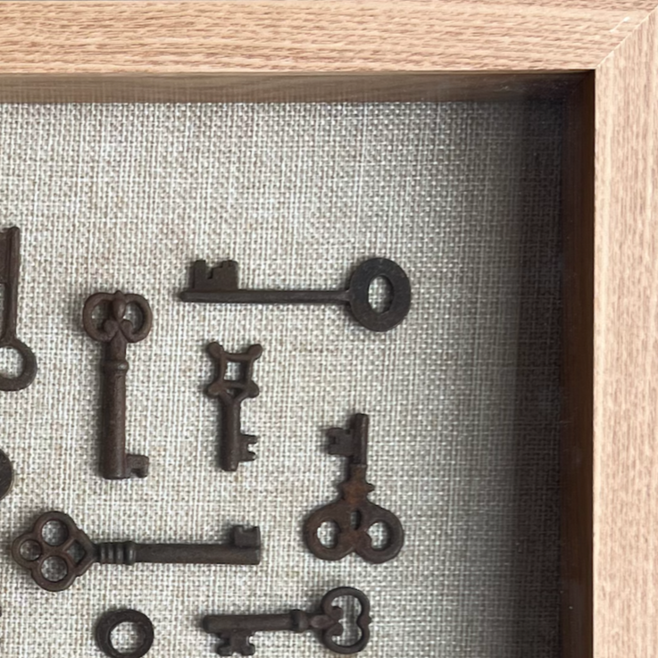 Vintage Keys Art - White Oak