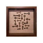 Vintage Keys Art - Walnut