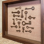 Vintage Keys Art - Walnut