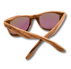 Real Zebra All Wood Jacks Sunglasses by WUDN