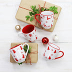 Winterfest 4 Piece Assorted Holiday Motifs Mug Set - Che Cose Belle