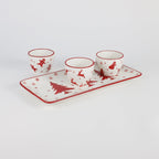 Winterfest 4 Piece Holiday Entertainment Tray and bowl , Set of 4 - Che Cose Belle