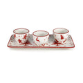 Winterfest 4 Piece Holiday Entertainment Tray and bowl , Set of 4 - Che Cose Belle