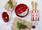 Winterfest 3 Piece HandPainted Nesting Bowl Set - Snow Flake - Che Cose Belle