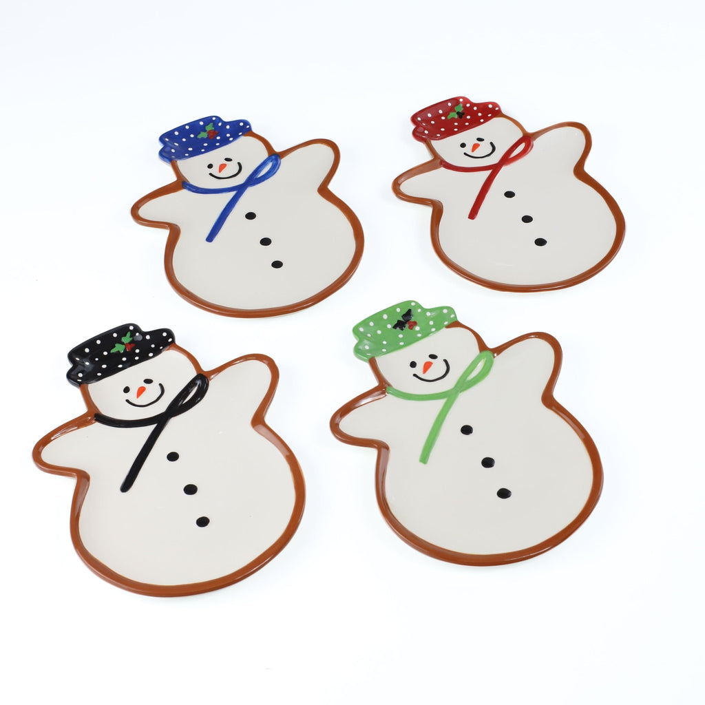Winterfest Snowman Plates, Set of 4 - Che Cose Belle