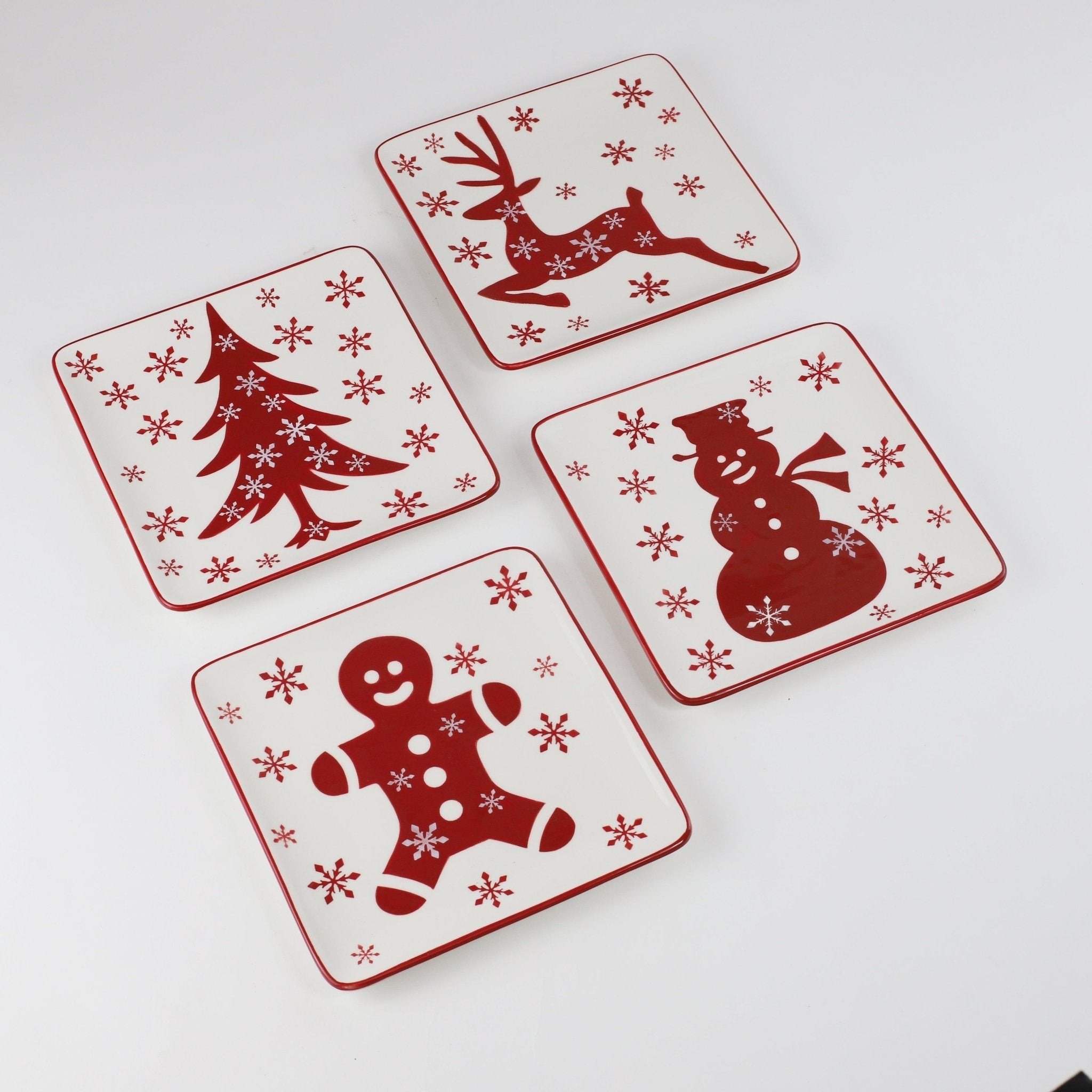Winterfest 8 - Inch Salad Plates | Dessert Plate, Set of 4 - Che Cose Belle