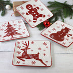 Winterfest 8 - Inch Salad Plates | Dessert Plate, Set of 4 - Che Cose Belle