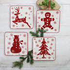 Winterfest 8 - Inch Salad Plates | Dessert Plate, Set of 4 - Che Cose Belle