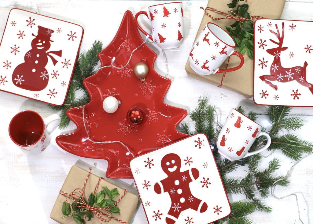 Winterfest 8 - Inch Salad Plates | Dessert Plate, Set of 4 - Che Cose Belle