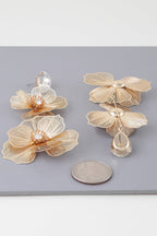 Jewel Flower Teardrop Earrings