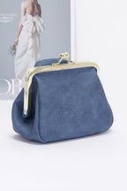 Faux Denim Leather Jacket Style Crossbody Bag