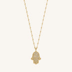 Inspired Action Gold Evil Eye & Hamsa Hand Necklace