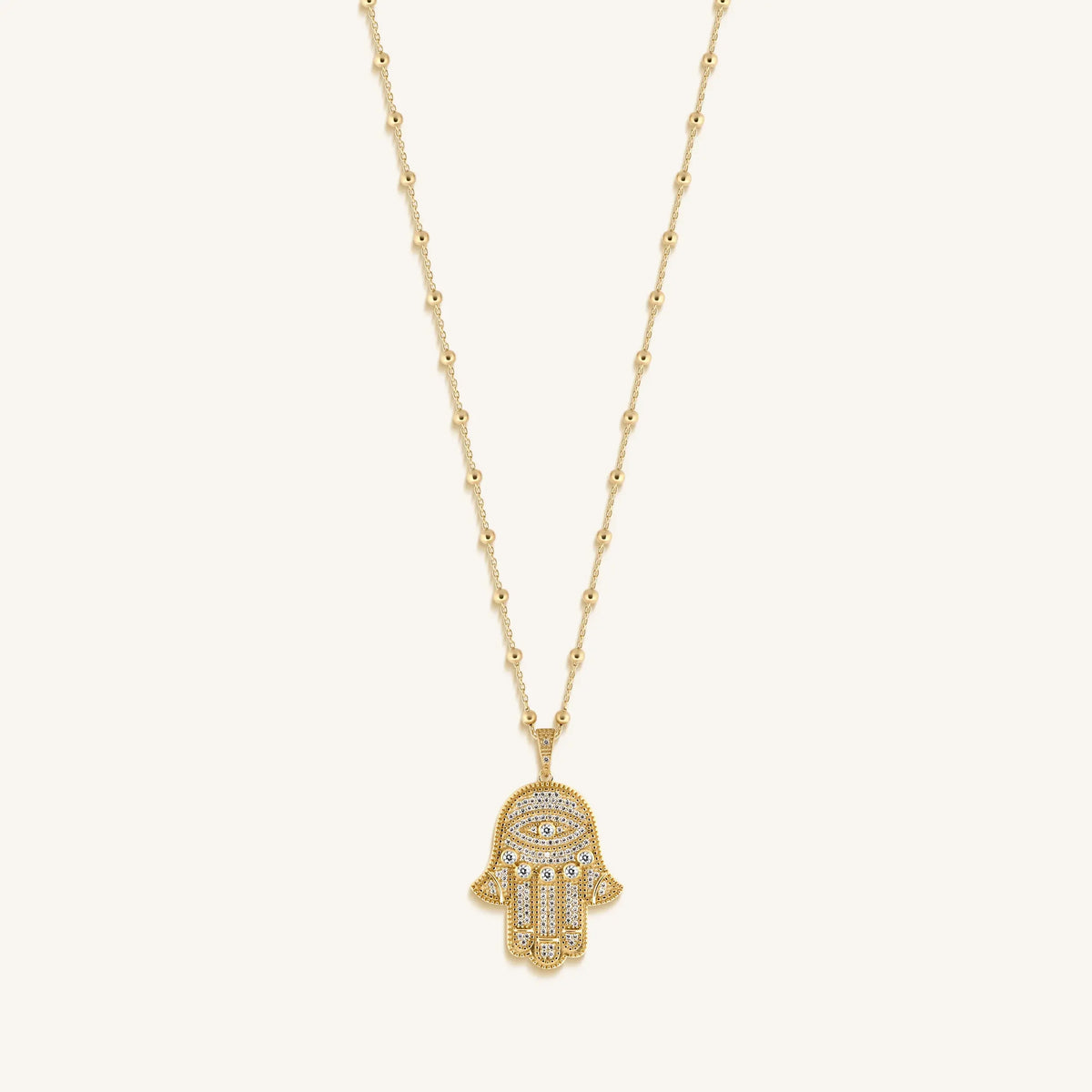 Inspired Action Gold Evil Eye & Hamsa Hand Necklace