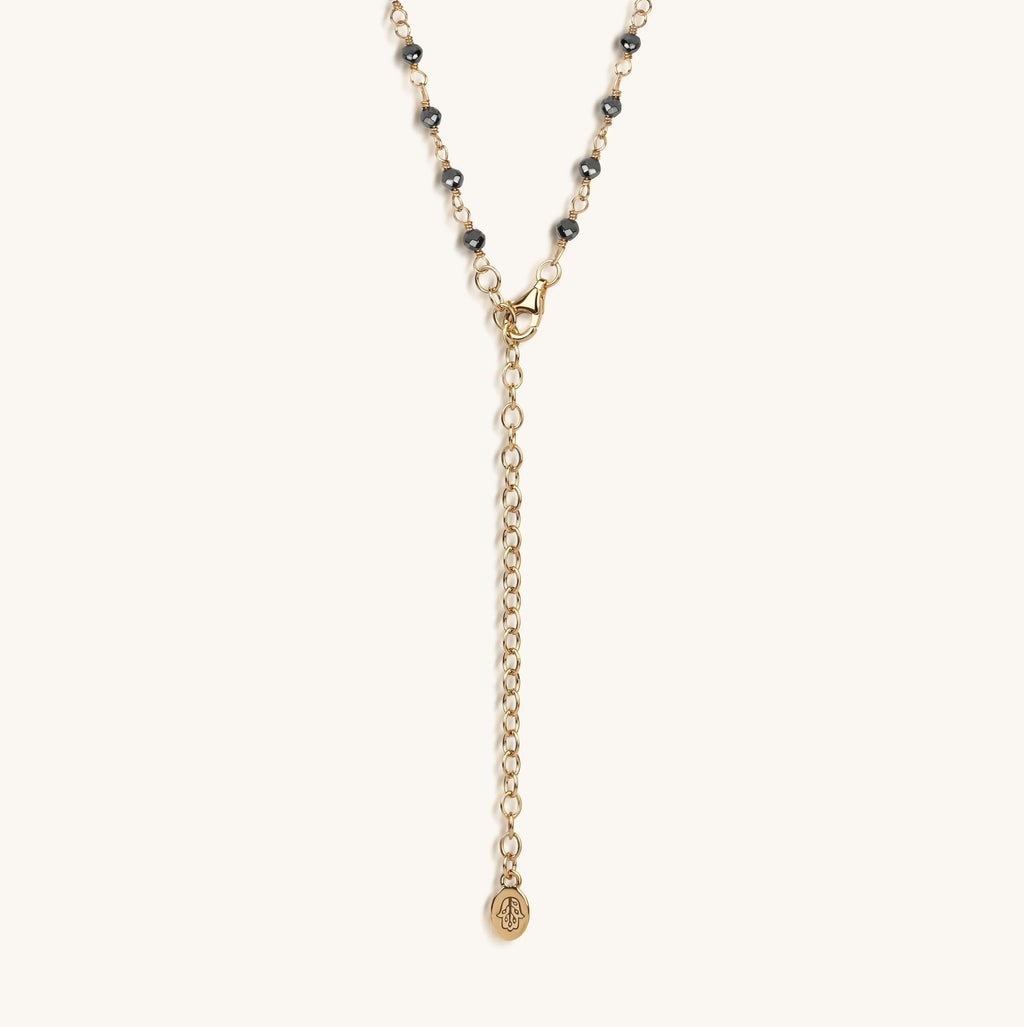 Unwavering Faith Cross - Hematite Rosary Necklace