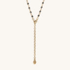 Unwavering Faith Cross - Hematite Rosary Necklace