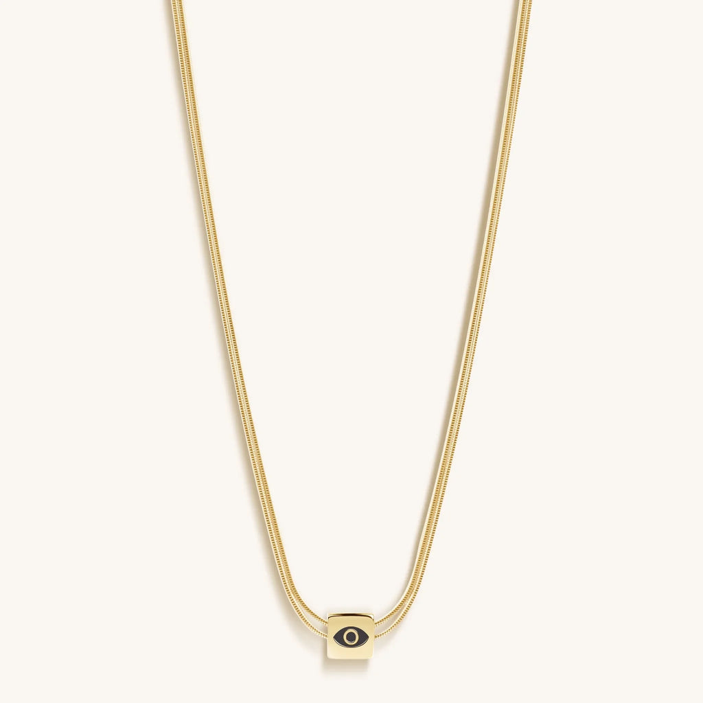 Awaken & Shine - Citrine Evil Eye November Birthstone Necklace