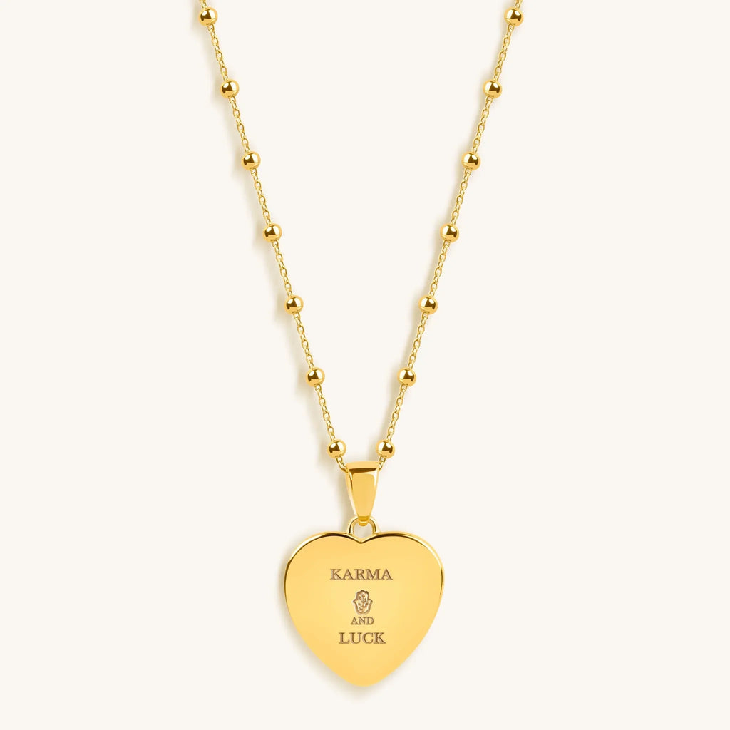 Serene Love - Jade Heart Diamond Evil Eye Necklace
