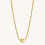 Awaken & Shine - Citrine Evil Eye November Birthstone Necklace