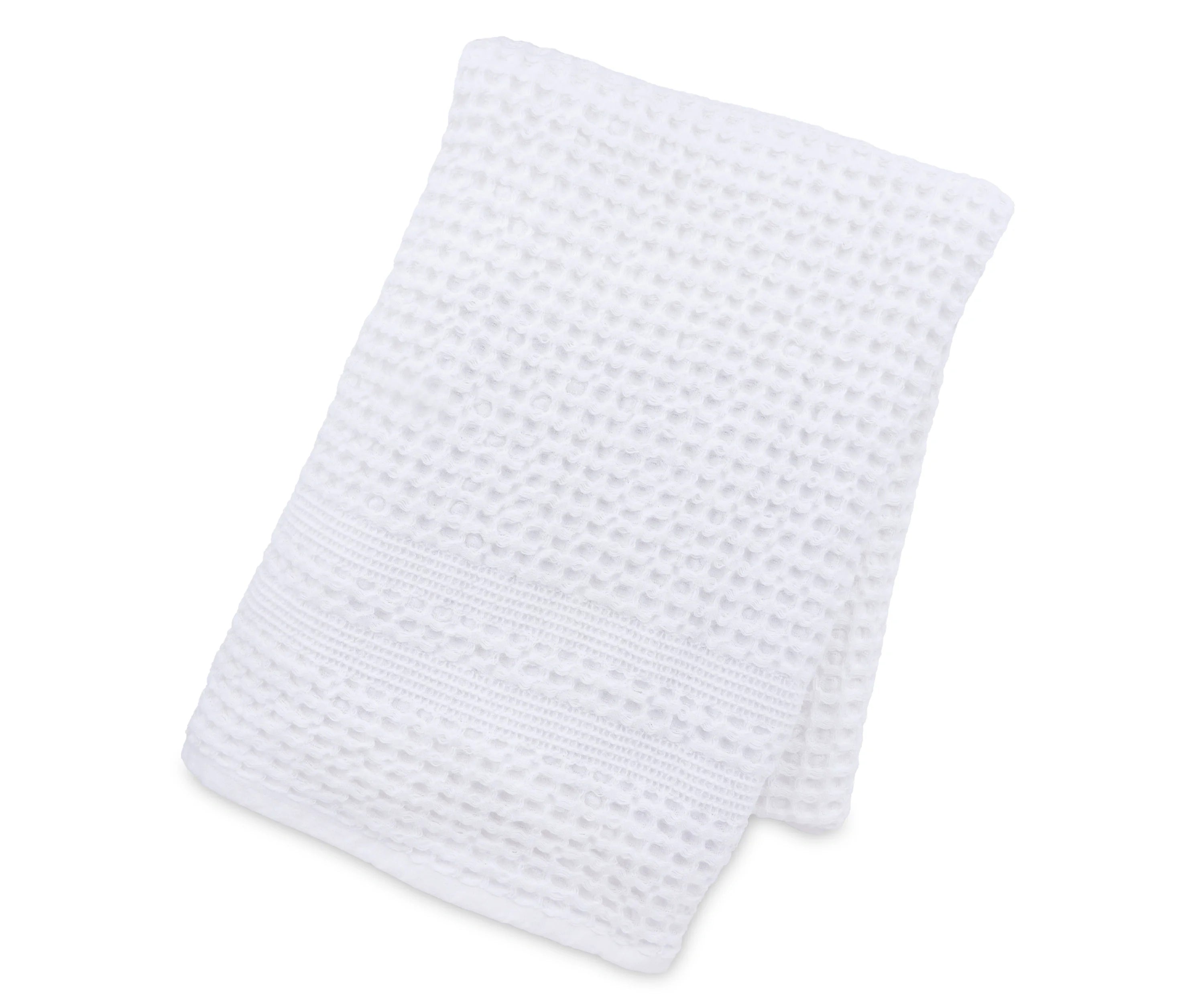 white waffle blanket