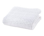 white waffle blanket