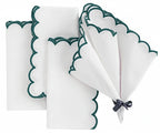 Scalloped Edge Linen Napkins