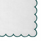 Green Scalloped Edge Napkins - LongWave