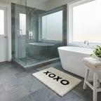 XOXO Bath Mat | Soft Cotton Indoor Rug | 20" x 30"