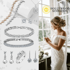 XO Tennis Bracelet with Round Cut White Diamond Cubic Zirconia Stones